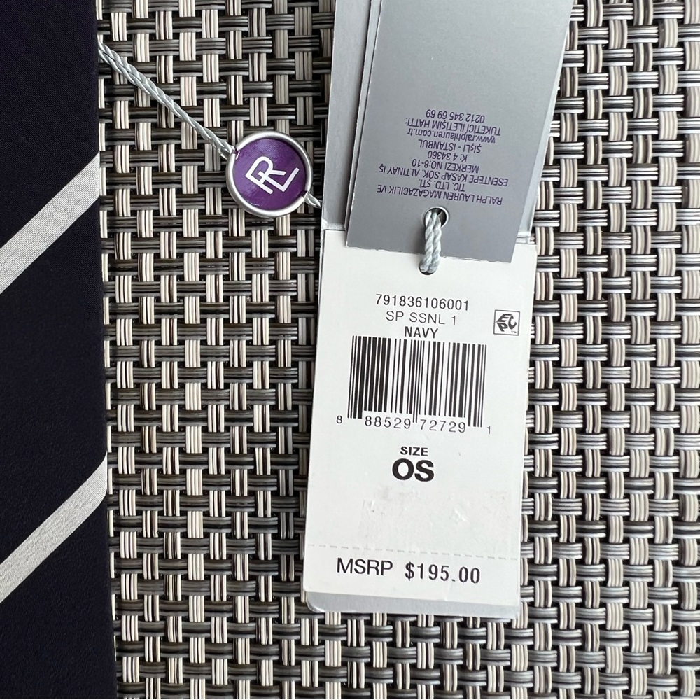 New Men's "Ralph Lauren Purple Label" Silk Tie - Picture 6 of 6